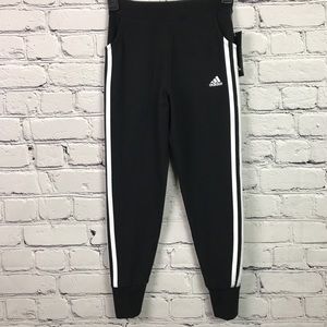 Adidas Girl’s Black & White Leggings - Size M 10/12